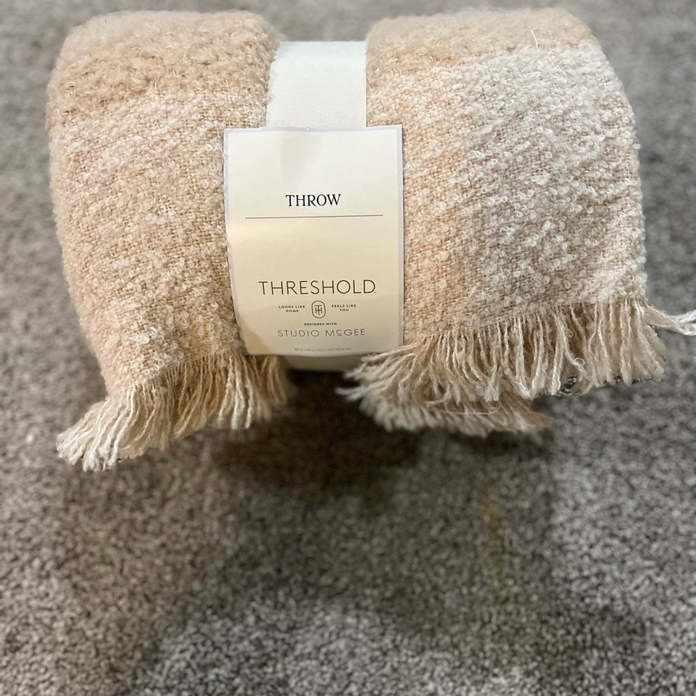 Threshold Beige Throw Blanket